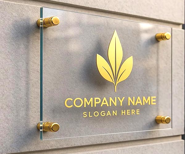 Acrylic door name plate installed in Dubai office.