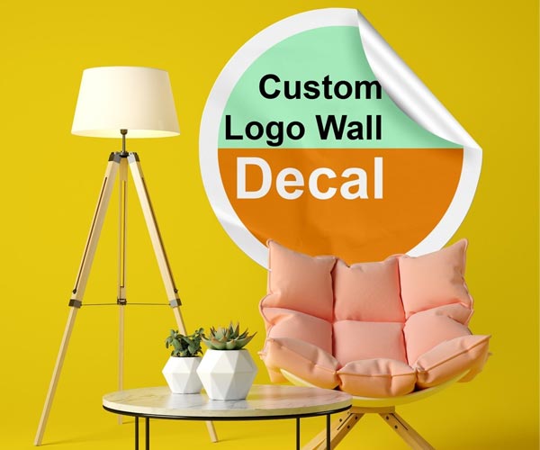 Custom Wall Decal Logo Sticker Personalized Vinyl Print Shape Cut Business Round Dubai