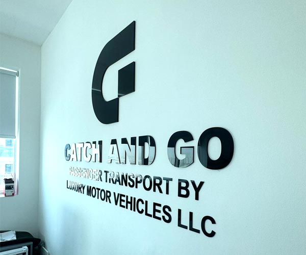 Beautiful Black Acrylic office Wall Sign in Dubai