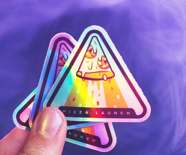High-quality round hologram labels for Dubai products